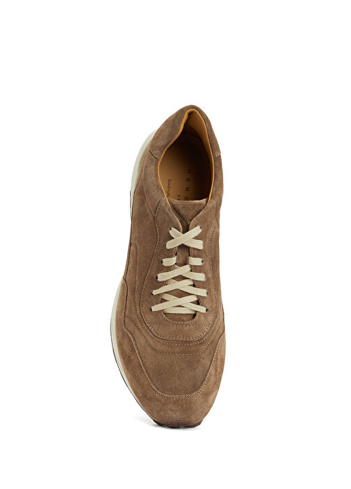 Kahverengi Erkek Deri Sneaker - Görsel 5
