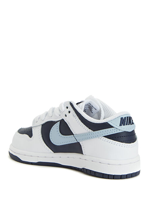 Dunk Beyaz Siyah Çocuk Deri Sneaker - Görsel 4