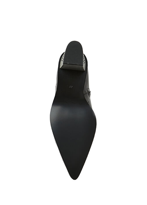 Siyah Logolu Kadın Deri Bot - Görsel 6