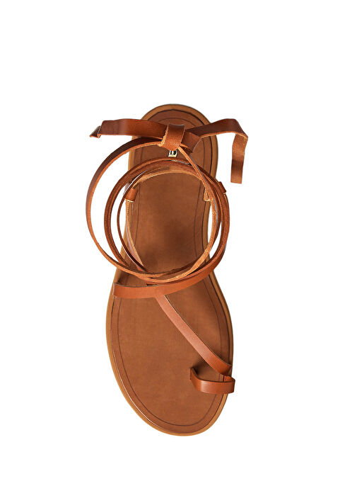 Taba Kadın Deri Sandalet - Görsel 5