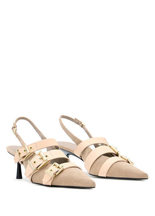 Vivian Kum Deri Topuklu Ayakkabı - Görsel 3