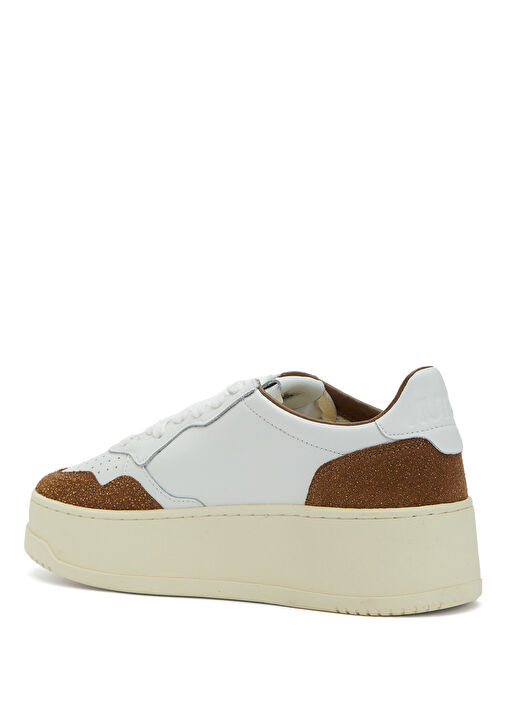 Medalist Kahve Beyaz Kadın Deri Sneaker - Görsel 4