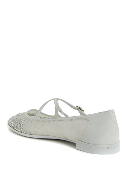 Eleri Beyaz Kristal Taşlı Babet - Görsel 4