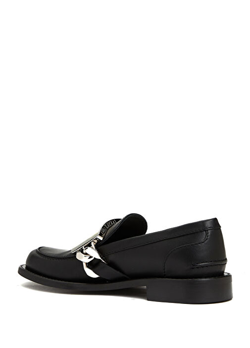 Siyah Kadın Deri Loafer - Görsel 4