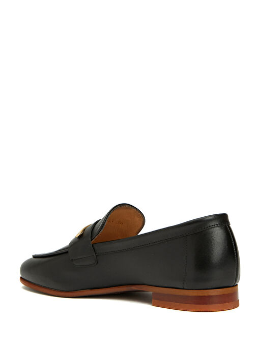 Siyah Kadın Deri Loafer - Görsel 4