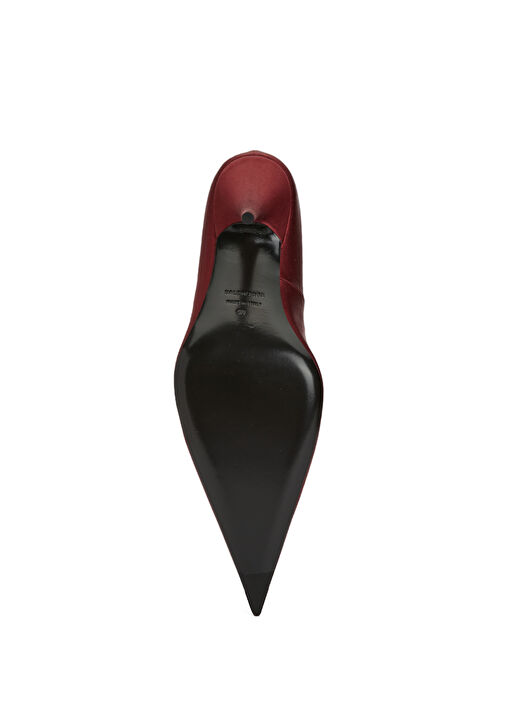 Bordo Deri Stiletto - Görsel 6