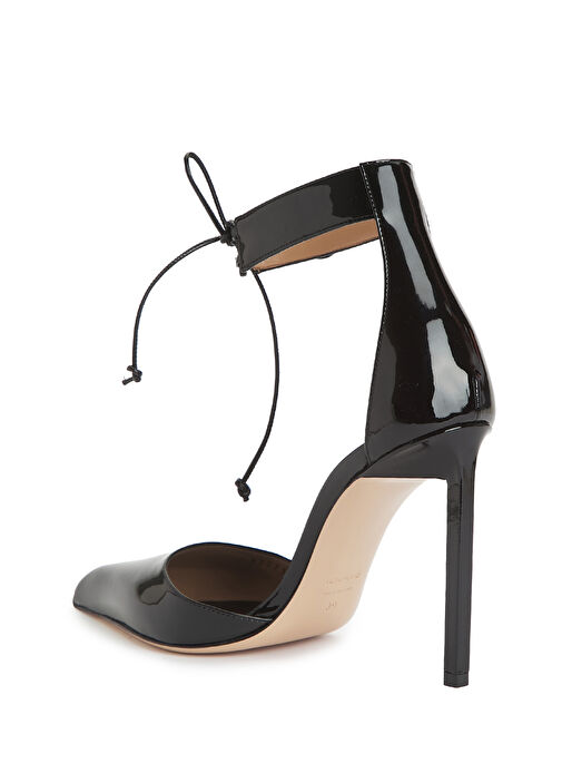 Siyah Rugan Deri Topuklu Ayakkabı - Görsel 4