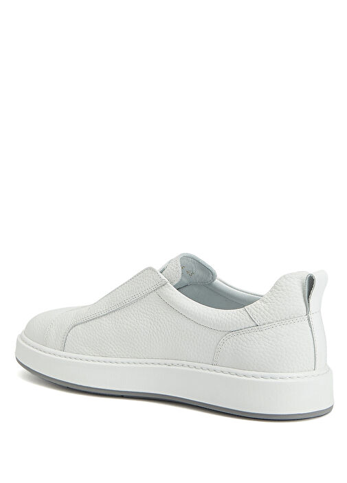 Beyaz Erkek Deri Sneaker - Görsel 4