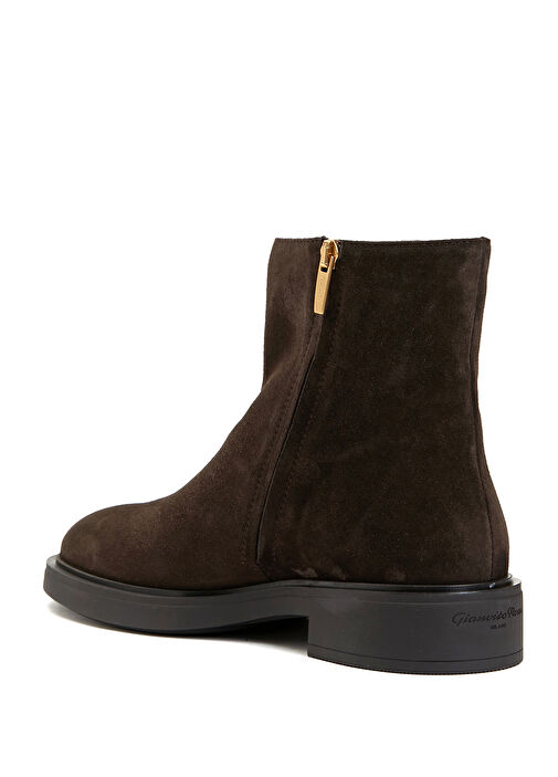 Koyu Kahverengi Kadın Süet Bot - Görsel 4