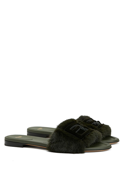 Baguette Yeşil Kadın Deri Terlik - Görsel 3