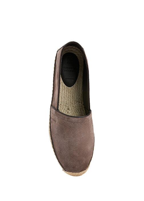 Gri Erkek Deri Espadril - Görsel 5