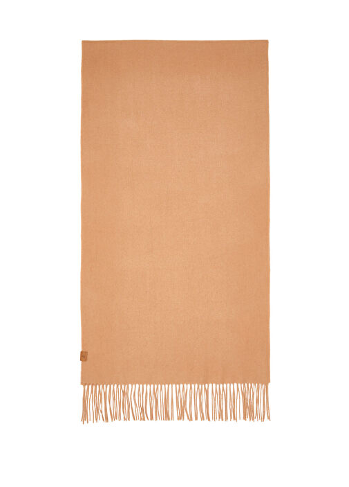 Bej Kadın Kaşmir Karışımlı Yün Atkı