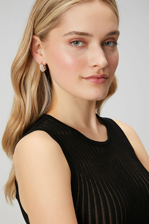 Gold Kadın Taşlı Küpe