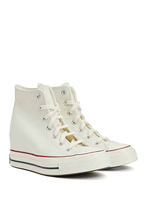 Chuck 70 Wedge Ekru Kadın Kanvas Sneaker - Görsel 3