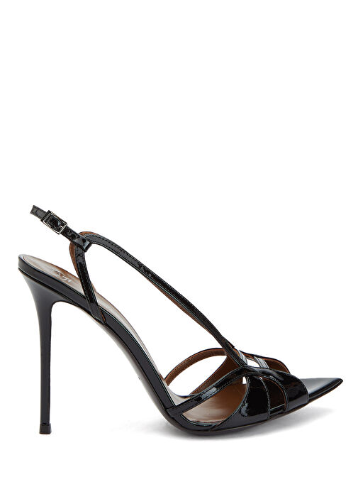 Siyah Kadın Deri Sandalet - Görsel 2