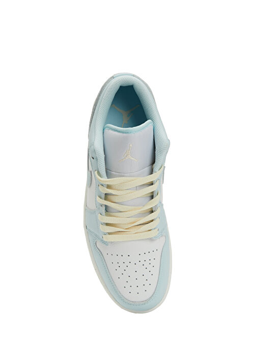 Air Jordan 1 Low Mavi Erkek Deri Sneaker - Görsel 5