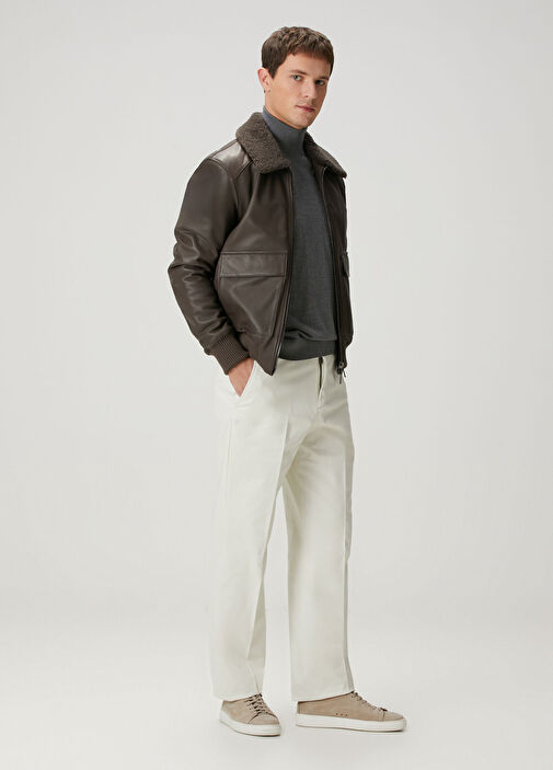 Pal Zileri - Brown Leather Jacket