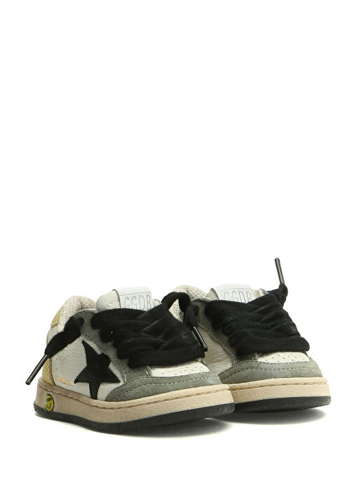 Ball Star Beyaz Unisex Çocuk Deri Sneaker - Görsel 6