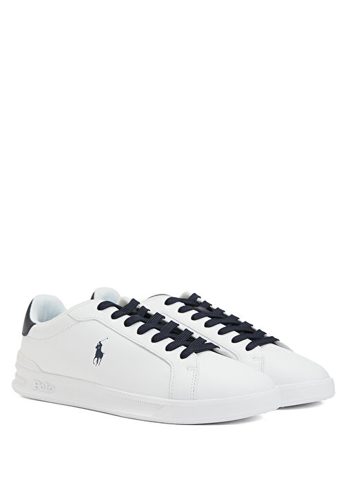 Beyaz Logolu Kadın Deri Sneaker - Görsel 3