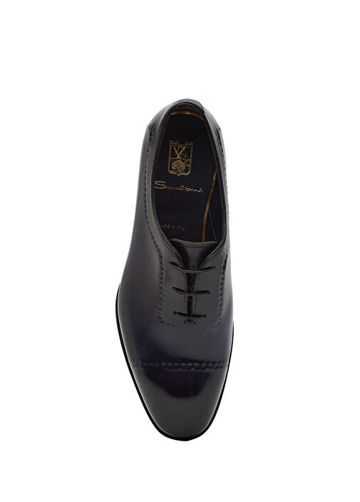 Santoni Mavi Santoni Deri Erkek Ayakkabı