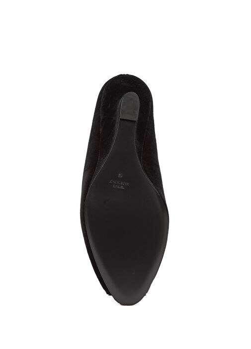 Siyah Kadife Dokulu Kadın Terlik - Görsel 6