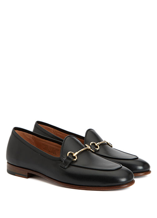 Siyah Kadın Deri Loafer - Görsel 3