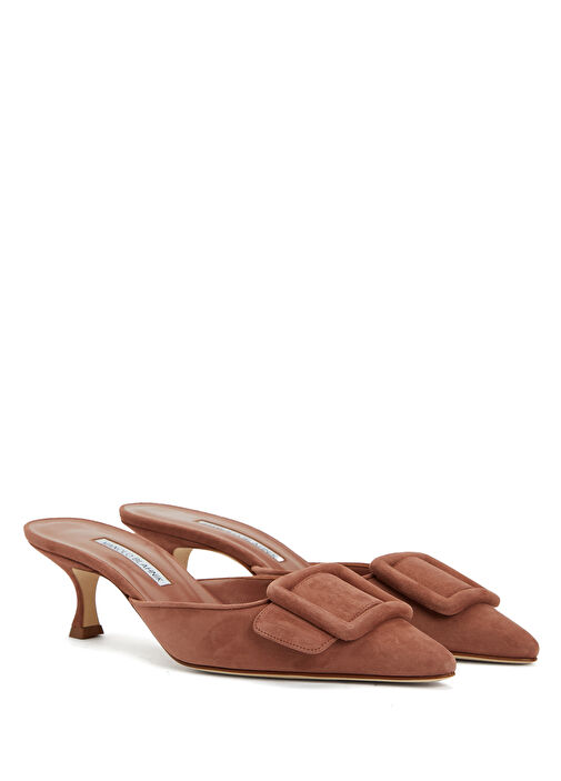 Açık Kahverengi Kadın Süet Terlik - Görsel 3