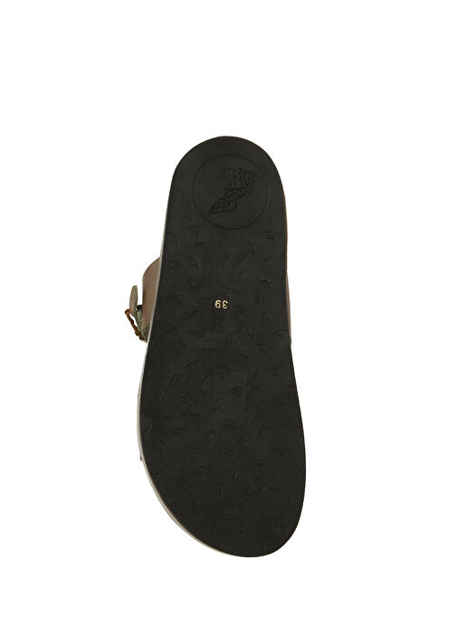 Latria 2Flatform Haki Kadın Deri Terlik - Görsel 6