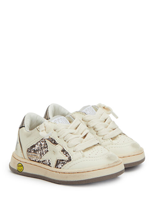 Ball Star Beyaz Çocuk Deri Sneaker - Görsel 3