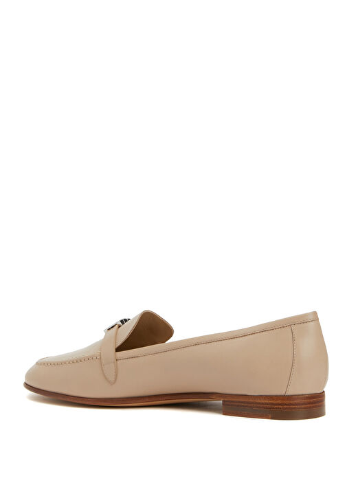 Bej Kadın Deri Loafer - Görsel 4