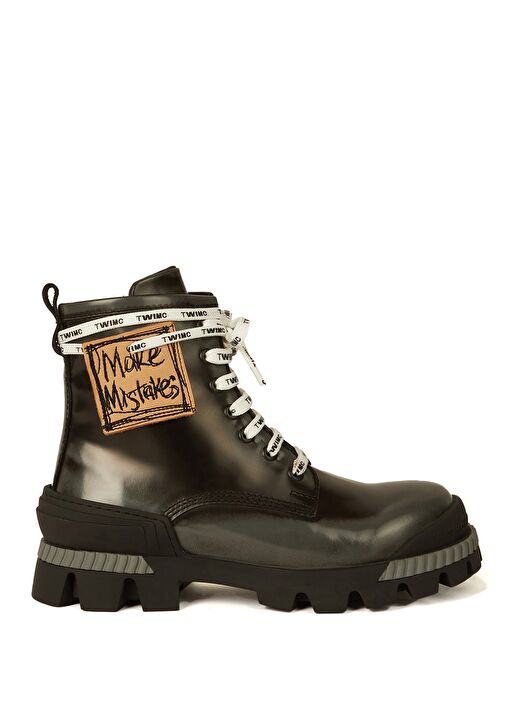 Boson Siyah Patch Detaylı Çocuk Deri Bot - Görsel 2