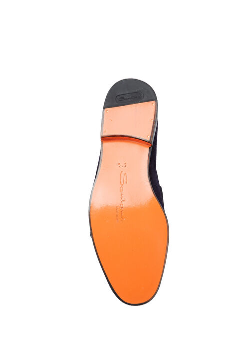 Santoni Santoni Lacivert Çift Kemerli Erkek Süet Loafer | Beymen Lacivert - 6. görsel