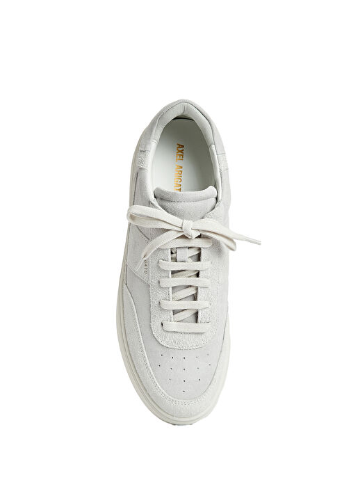 Açık Gri Erkek Deri Sneaker - Görsel 5