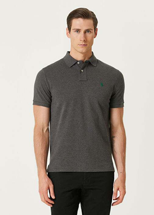 Polo Ralph Lauren Koyu Gri Erkek Koyu Gri Polo Yaka T-shirt