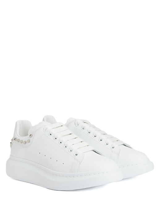 Oversized Beyaz Erkek Deri Sneaker - Görsel 3