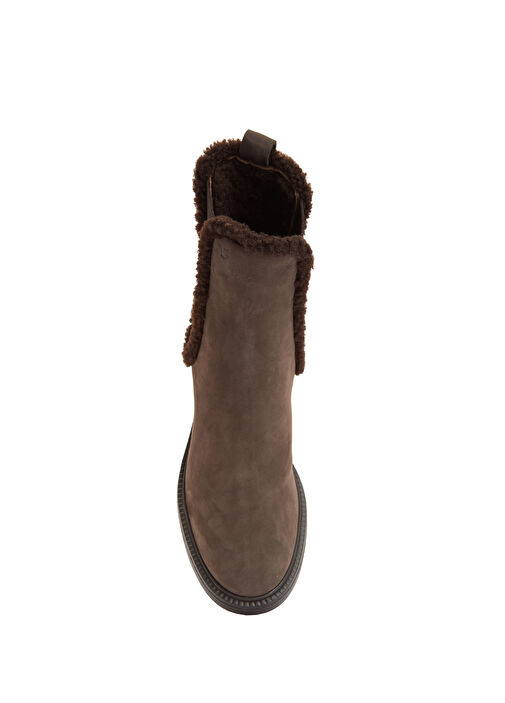 Koyu Kahverengi Kadın Süet Chelsea Bot - Görsel 5