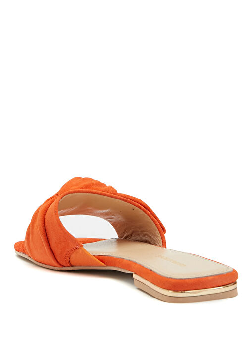 Turuncu Kadın Süet Terlik - Görsel 4
