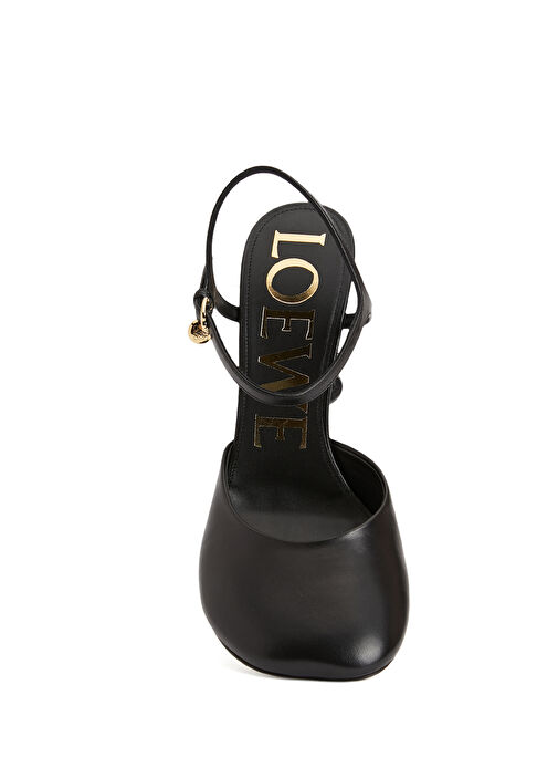 Toy Siyah Deri Topuklu Ayakkabı - Görsel 5