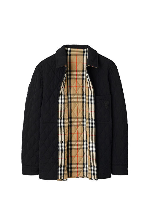 Burberry Siyah Erkek Reversible Quilted Nylon Siyah Erkek Ceket