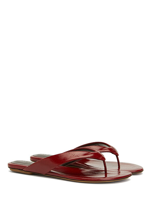 Le Monde Beryl Bordo Le Monde Beryl Deri Kadın Terlik