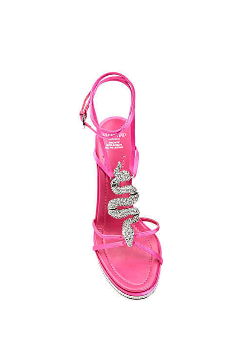 Fuşya Kadın Taşlı Sandalet - Görsel 5