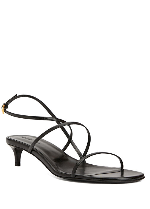 Loop Kitten Siyah Kadın Deri Sandalet - Görsel 3