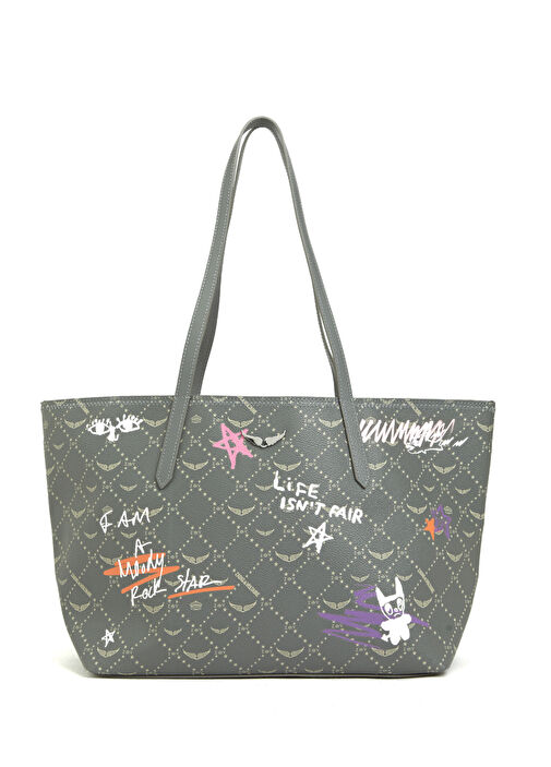 Zadig&Voltaire - Z Shopper Monogram Grey Women's Shopping Bag