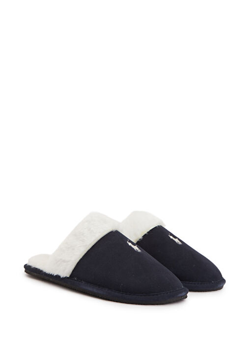 Lacivert Kadın Deri Terlik - Görsel 3