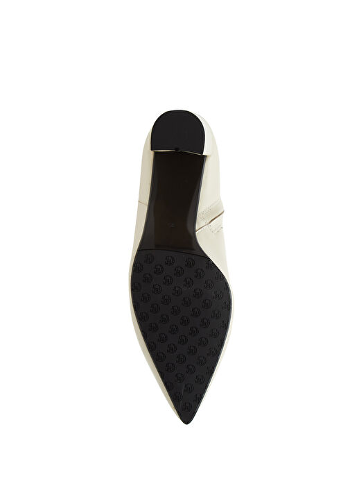 Kırık Beyaz Kroko Desenli Kadın Deri Çizme - Görsel 6