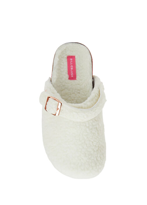 Beyaz Kız Çocuk Teddy Terlik - Görsel 5