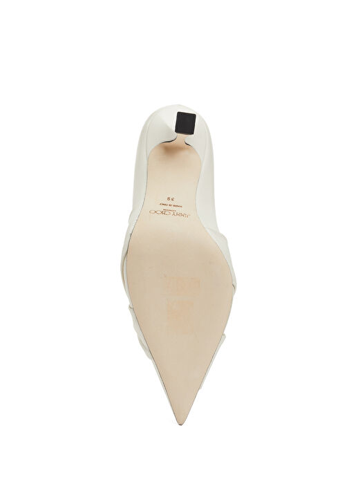Hedera Beyaz Deri Stiletto - Görsel 6