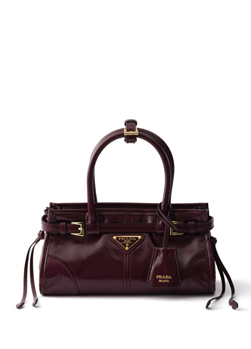 Prada Bordo Kadın Bonnie Bordo Deri Kadın Mini El Çantası 2066118