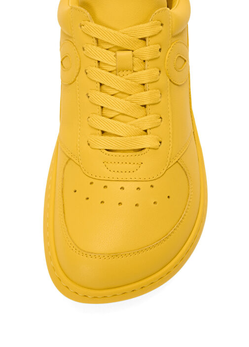 Jambo Sarı Kadın Deri Sneaker - Görsel 5