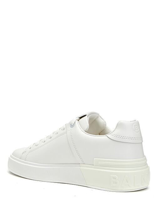 B Court Beyaz Kadın Deri Sneaker - Görsel 4